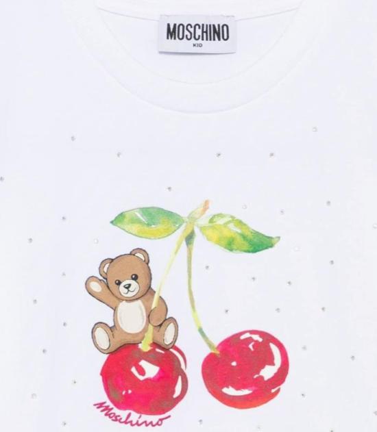 26SS [키즈] 모스키노 티셔츠 HFM06K LBA10 10101 White - MOSCHINO