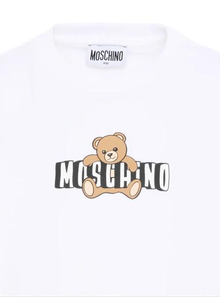 26SS [키즈] 모스키노 티셔츠 HDM072 LBA00 10101 White - MOSCHINO