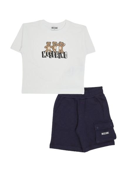 26SS [키즈] 모스키노 캐주얼 세트 HUG00W LCA88 83240 White