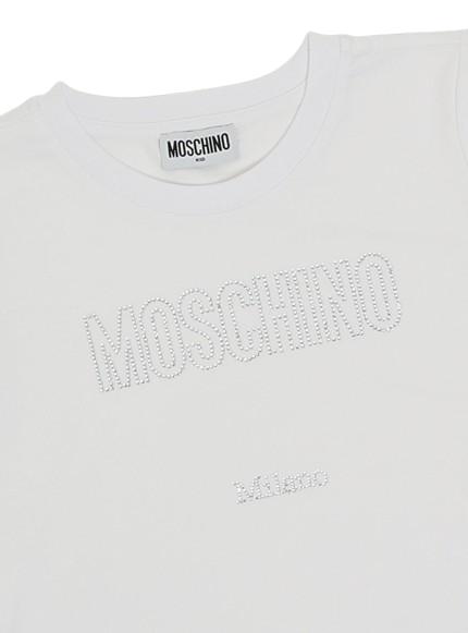 26SS [키즈] 모스키노 티셔츠 HHM06K LBA10 10101 White - MOSCHINO