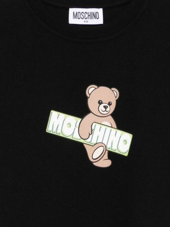 26SS [키즈] 모스키노 티셔츠 HYM03S LFA07 60100 Black - MOSCHINO