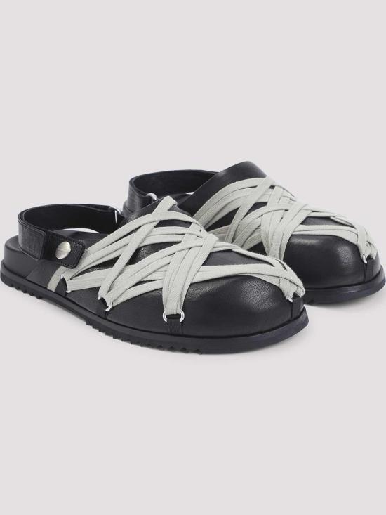 26SS 릭 오웬스 뮬/슬리퍼 RU01F2813LGYW109 Black - RICK OWENS