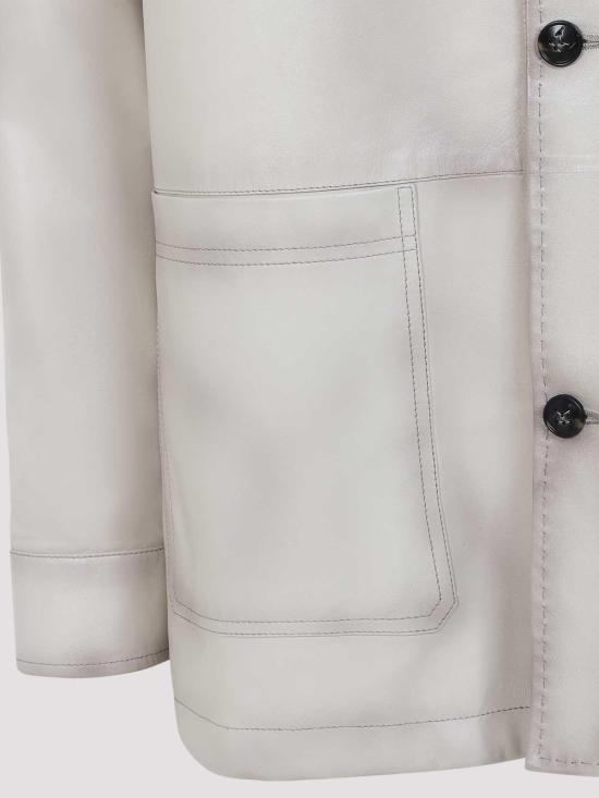 26SS 키톤 가죽 자켓 UW2380V0818H04000 Beige - KITON