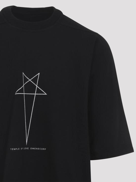 26SS 릭 오웬스 반팔 티셔츠 DU01F4274RIGEP30911 Black - RICK OWENS