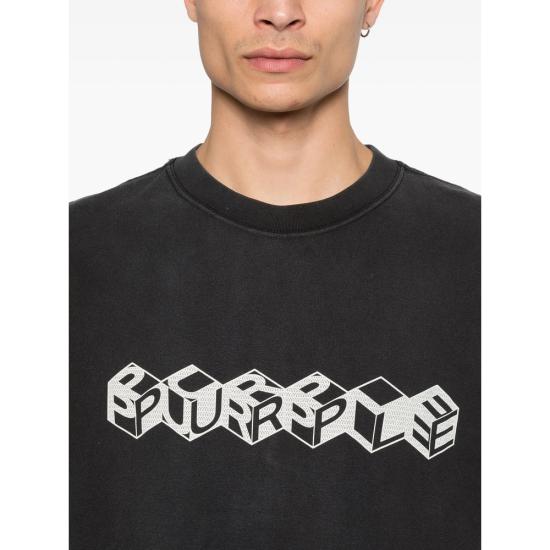 26SS 퍼플 브랜드 반팔 티셔츠 P104 TBSP BLACK - PURPLE BRAND