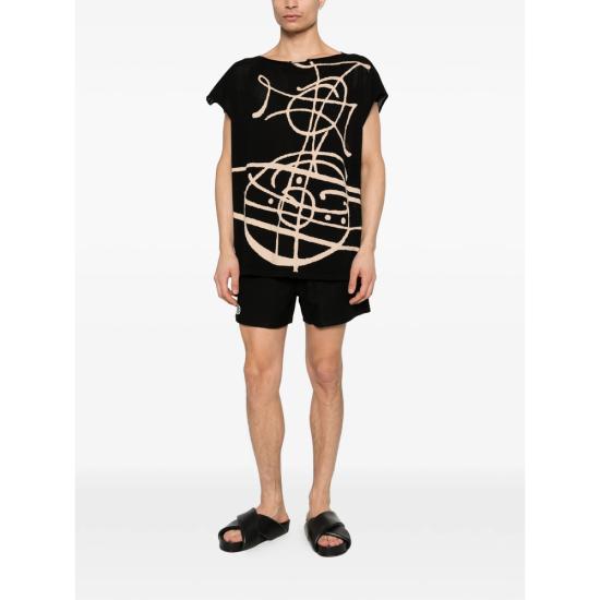 26SS 비비안웨스트우드 반팔 티셔츠 8101000P K0073 N401 BLACK - VIVIENNE WESTWOOD