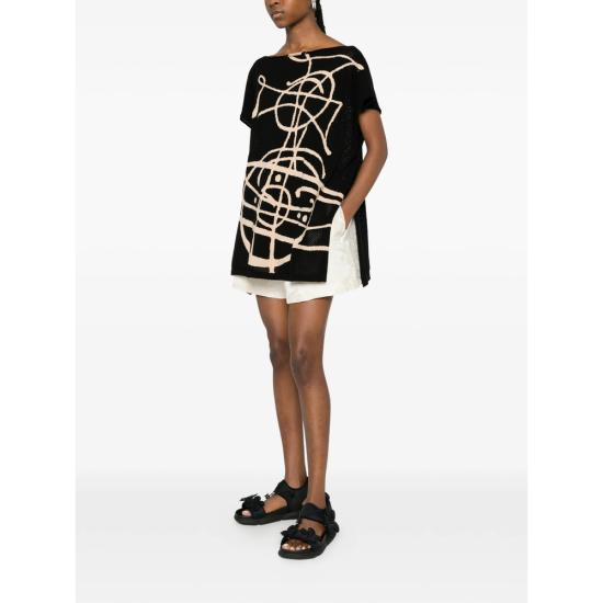 26SS 비비안웨스트우드 반팔 티셔츠 8101000P K0073 N401 BLACK - VIVIENNE WESTWOOD