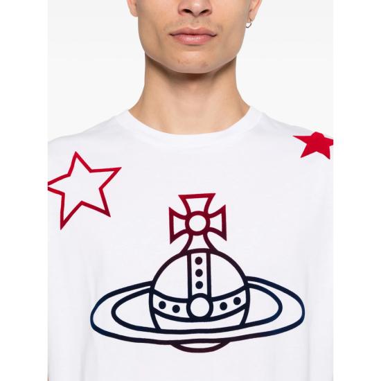 26SS 비비안웨스트우드 반팔 티셔츠 3G010056 J00B9 A401 WHITE RED - VIVIENNE WESTWOOD