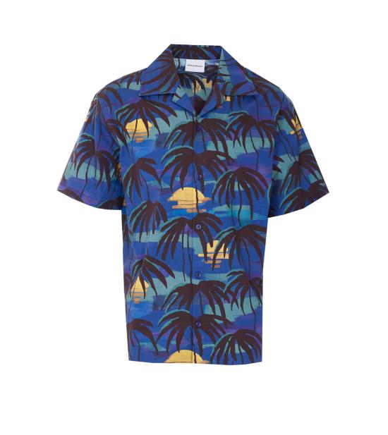 26SS 드롤드무슈 반팔 셔츠 SH228 CO280NY Blue