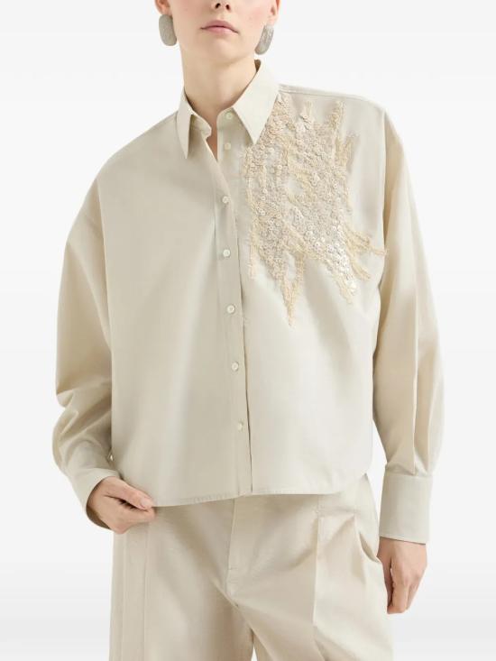 26SS 브루넬로 쿠치넬리 셔츠 M0F79RJ916C9593 White - BRUNELLO CUCINELLI