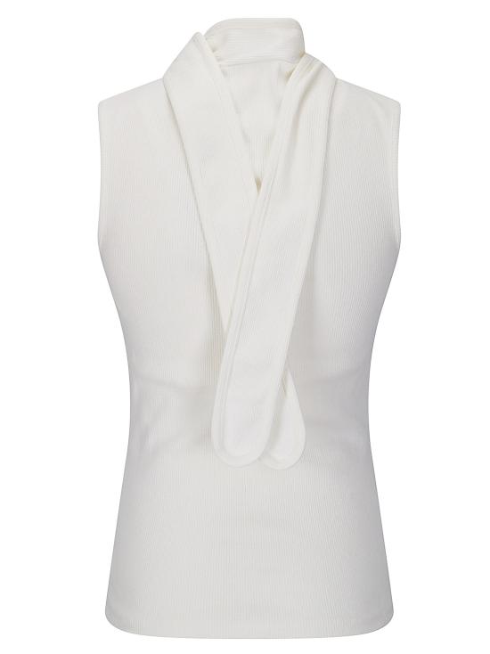 26SS 르메르 어시메트리컬 피티드 탑 TS0004LJ1030 WH086 MILK - LEMAIRE