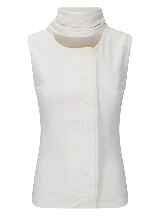 26SS 르메르 어시메트리컬 피티드 탑 TS0004LJ1030 WH086 MILK