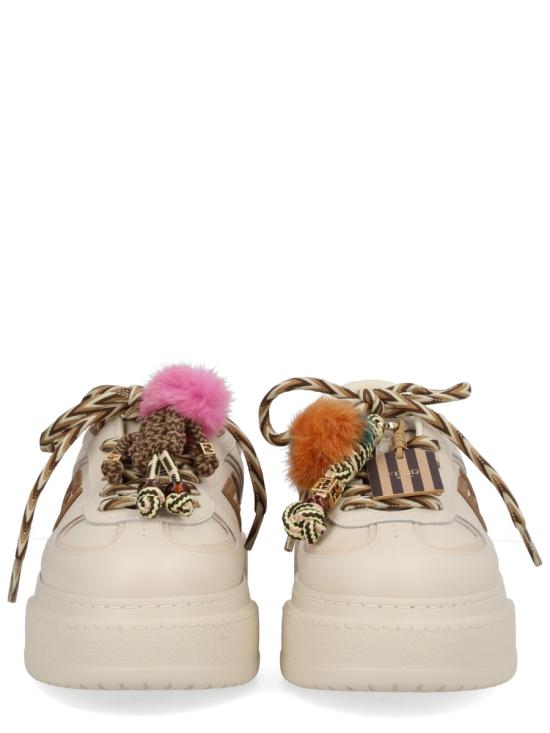 25FW 펜디 매치 소프트 레더 로우탑 스니커즈 8E8721 AY9NF1TO4 BEIGE - FENDI