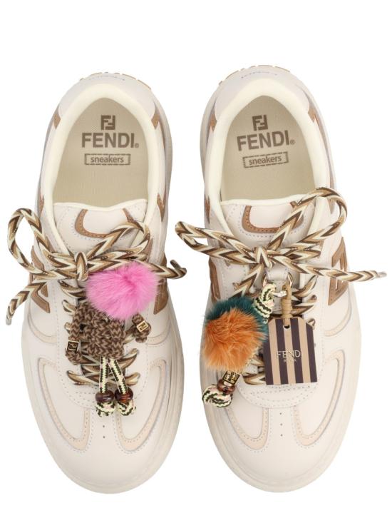 25FW 펜디 매치 소프트 레더 로우탑 스니커즈 8E8721 AY9NF1TO4 BEIGE - FENDI