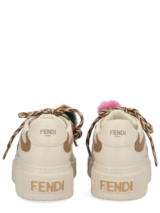 25FW 펜디 매치 소프트 레더 로우탑 스니커즈 8E8721 AY9NF1TO4 BEIGE - FENDI