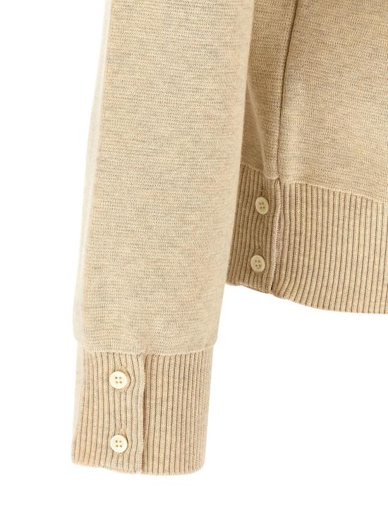 26SS 톰브라운 코튼 크레이프 4바 풀오버 MKA202A00219260 Beige - THOM BROWNE