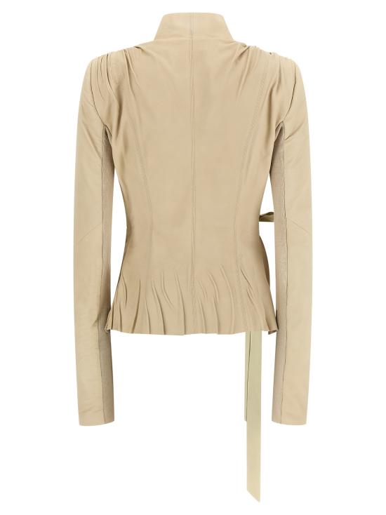 26SS 릭 오웬스 가죽 자켓 RP01F6749LBF138 Beige - RICK OWENS