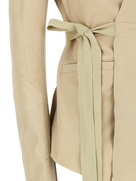 26SS 릭 오웬스 가죽 자켓 RP01F6749LBF138 Beige - RICK OWENS