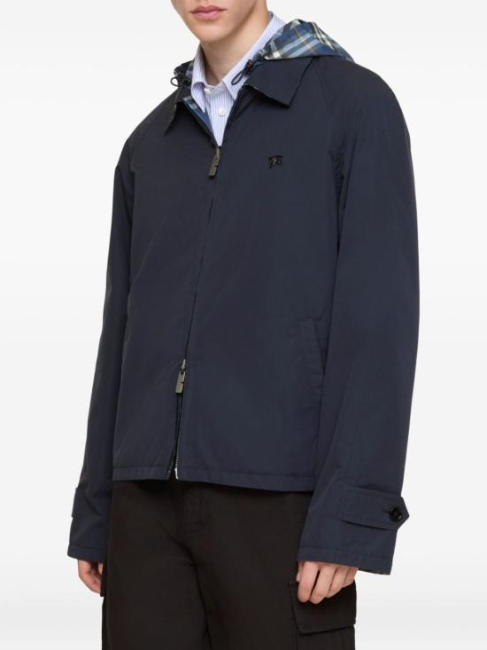 26SS 버버리 리버시블 체크 코튼 자켓 8118012 C4008 Blue - BURBERRY