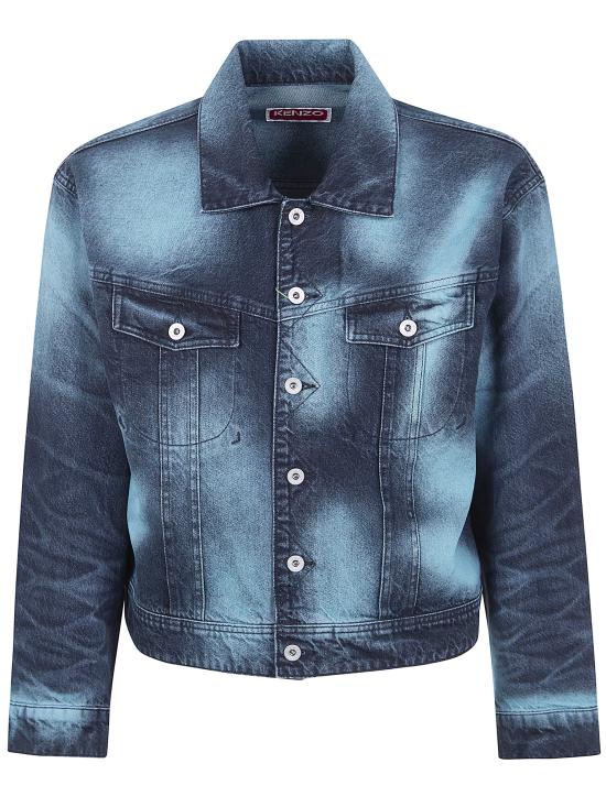 26SS 겐조 데님 자켓 FG55DV3146K7 62 OVERDYE DENIM GLACIER - KENZO