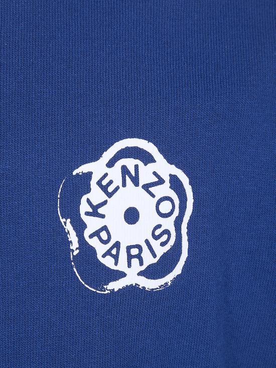 26SS 겐조 긴팔 티셔츠 FG55TL3024SK 75 SINGLE JERSEY DEEP SEA BLUE - KENZO