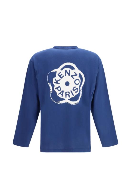 26SS 겐조 긴팔 티셔츠 FG55TL3024SK 75 SINGLE JERSEY DEEP SEA BLUE - KENZO