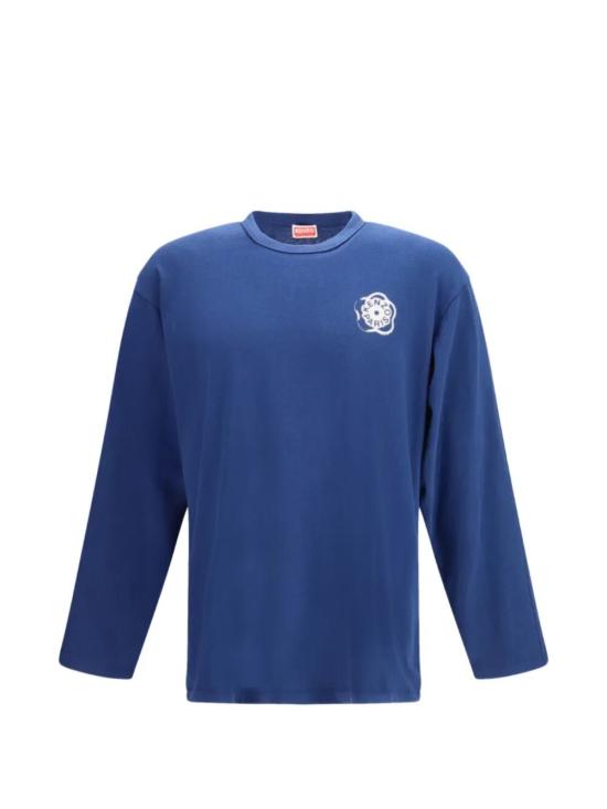 26SS 겐조 긴팔 티셔츠 FG55TL3024SK 75 SINGLE JERSEY DEEP SEA BLUE