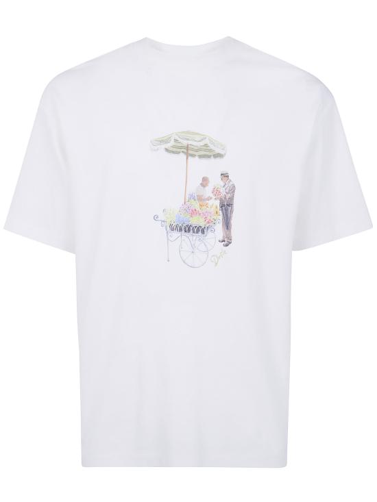 26SS 드롤드무슈 반팔 티셔츠 K TS310 CO002 OW OFF WHITE