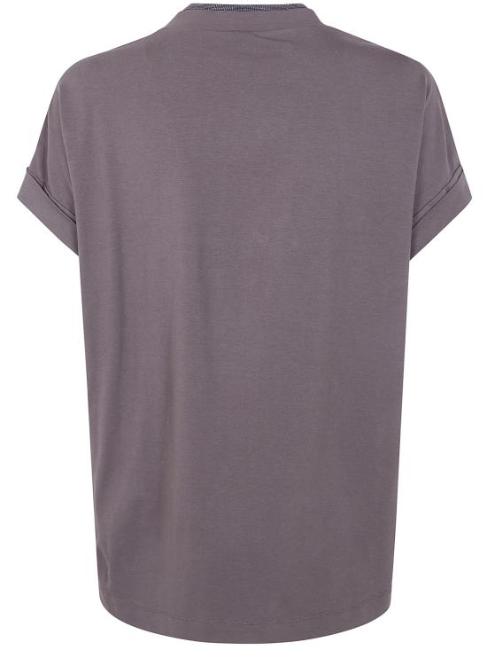 26SS 브루넬로 쿠치넬리 반팔 티셔츠 M0T18BD222 098 C8589 DARK BROWN - BRUNELLO CUCINELLI