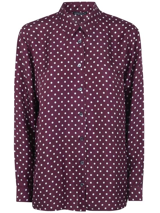 26SS 로라 우비나티 셔츠 E6T11TP 08 BORDEAUX WHITE