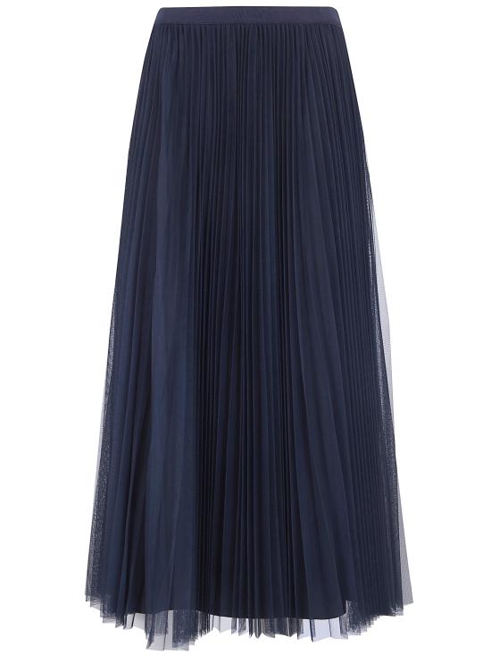 26SS 파비아나 필리피 와이드 플리츠 튤 스커트 GND266F426L738 5146 NIGHT BLUE