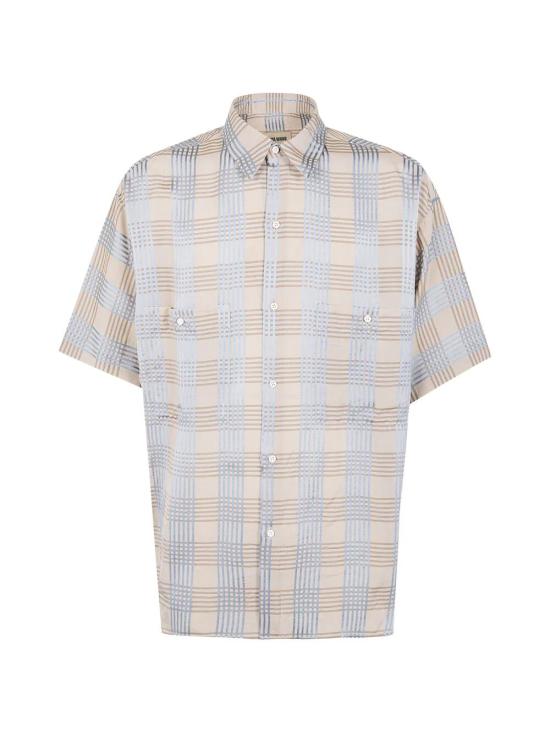 26SS 우마 왕 폴로 티셔츠 UM1527 UW032 BLUE TAN - UMA WANG