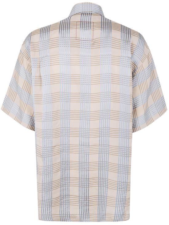 26SS 우마 왕 폴로 티셔츠 UM1527 UW032 BLUE TAN - UMA WANG