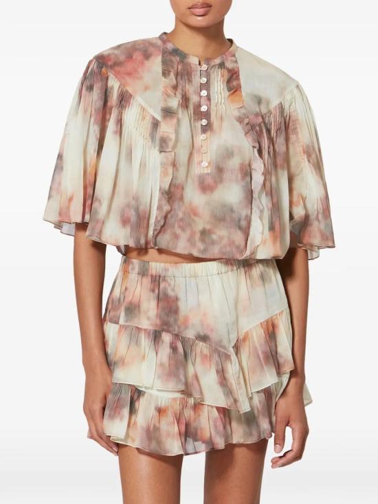 26SS 이자벨마랑 반팔 티셔츠 HT0854FAD1J13E 90BE BEIGE - ISABEL MARANT