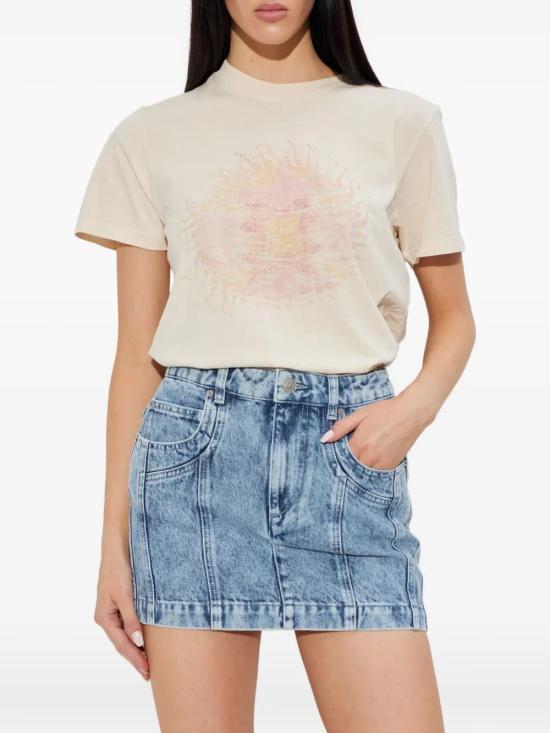 26SS 이자벨마랑 ZOELINE 조엘린 프린팅 반팔 티셔츠 TS0147FAD1N04E 23EC ECRU - ISABEL MARANT