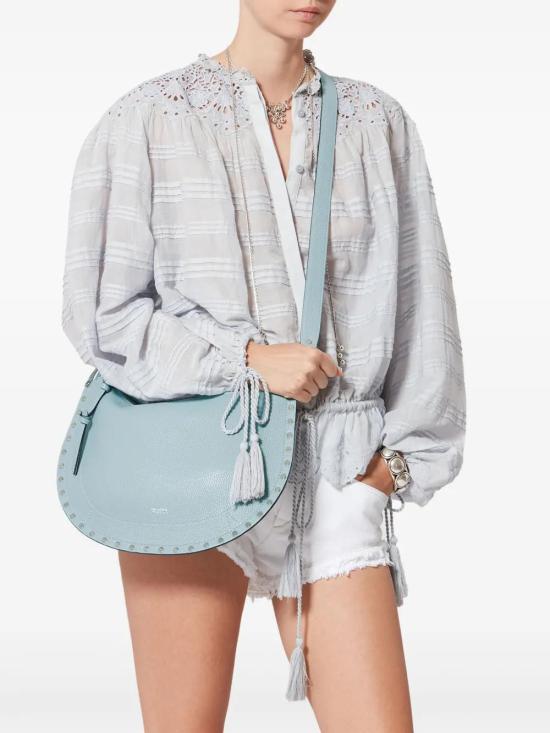 26SS 이자벨마랑 오스칸 호보 지퍼백 BF0066FAC3C22M 30LU LIGHT BLUE - ISABEL MARANT