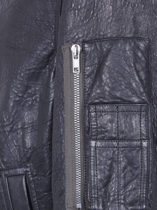 26SS 릭 오웬스 가죽 자켓 RU01F2778 LBE 09 CLASSIC FLIGHT BLACK - RICK OWENS