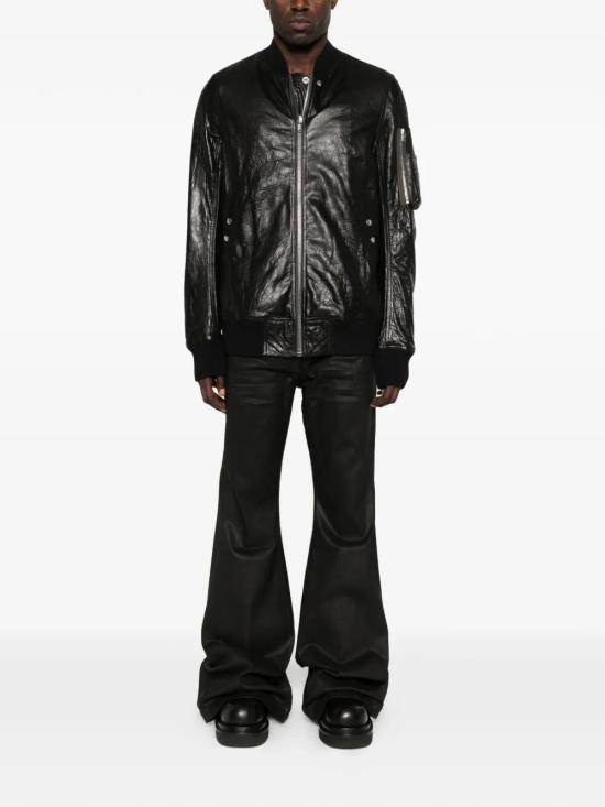 26SS 릭 오웬스 가죽 자켓 RU01F2778 LBE 09 CLASSIC FLIGHT BLACK - RICK OWENS