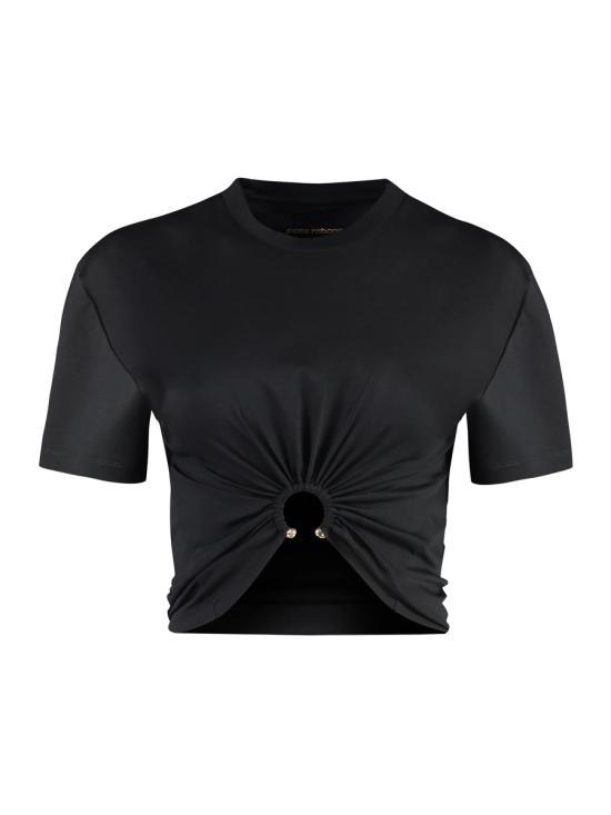 26SS 파코라반 반팔 티셔츠 23AJTO539CO0485 P001 BLACK
