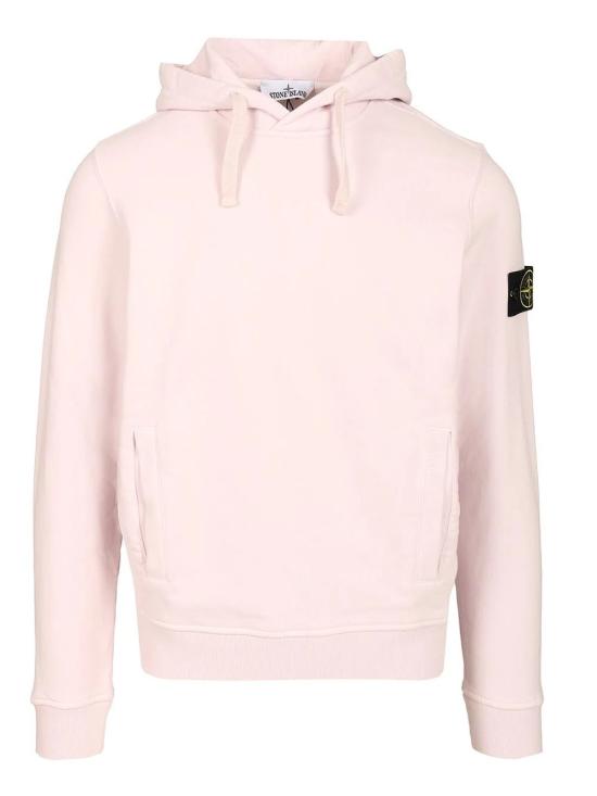 25FW 스톤 아일랜드 브러시드 오가닉 코튼 플리스 후드티셔츠 K2S156100029S0A20 V0080 PINK