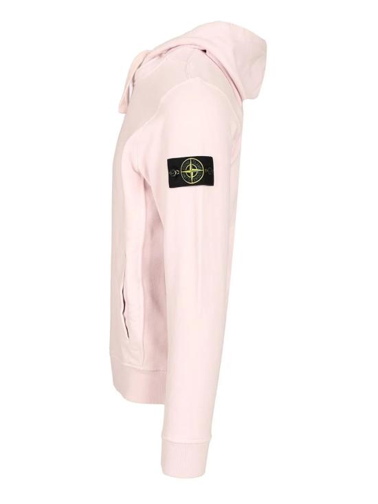 25FW 스톤 아일랜드 브러시드 오가닉 코튼 플리스 후드티셔츠 K2S156100029S0A20 V0080 PINK - STONE ISLAND