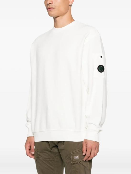 25FW 씨피 컴퍼니 스웨터 19CMSS249A006614G 103 GAUZE WHITE - C.P. COMPANY