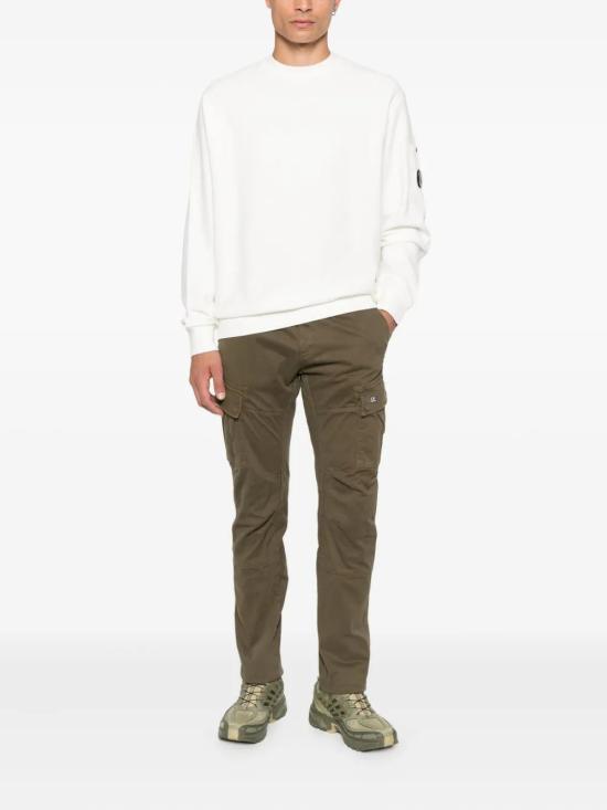 25FW 씨피 컴퍼니 스웨터 19CMSS249A006614G 103 GAUZE WHITE - C.P. COMPANY