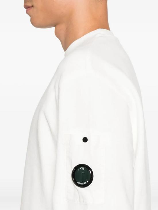 25FW 씨피 컴퍼니 스웨터 19CMSS249A006614G 103 GAUZE WHITE - C.P. COMPANY