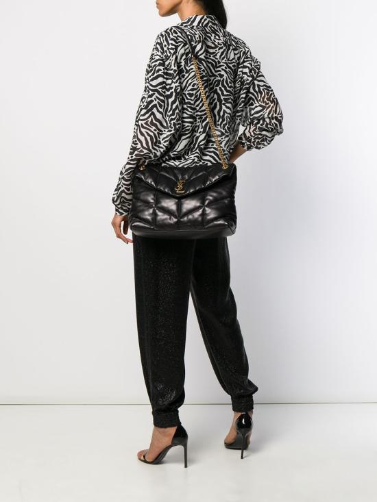26SS 생로랑 루루 푸퍼 미디움 숄더백 5774751EL07 1000 NERO - SAINT LAURENT