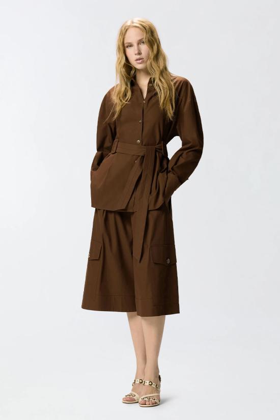 26SS 핑코 셔츠 106153A2ERL78 Brown - PINKO