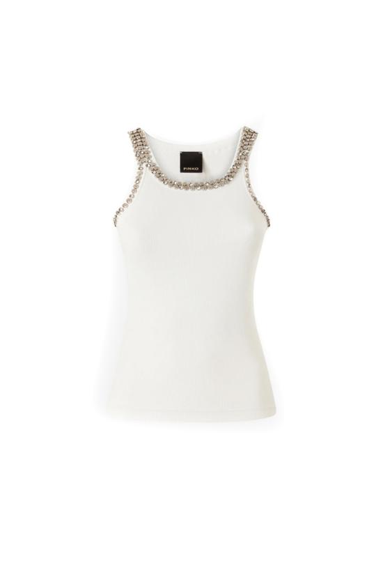 26SS 핑코 민소매 티셔츠 104109A35YZ04 White