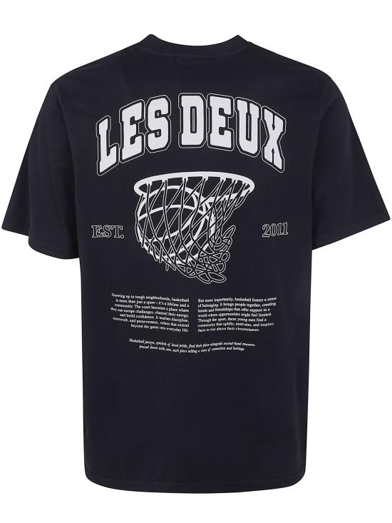 26SS 레듀 반팔 티셔츠 1001473 100 BLACK - LES DEUX