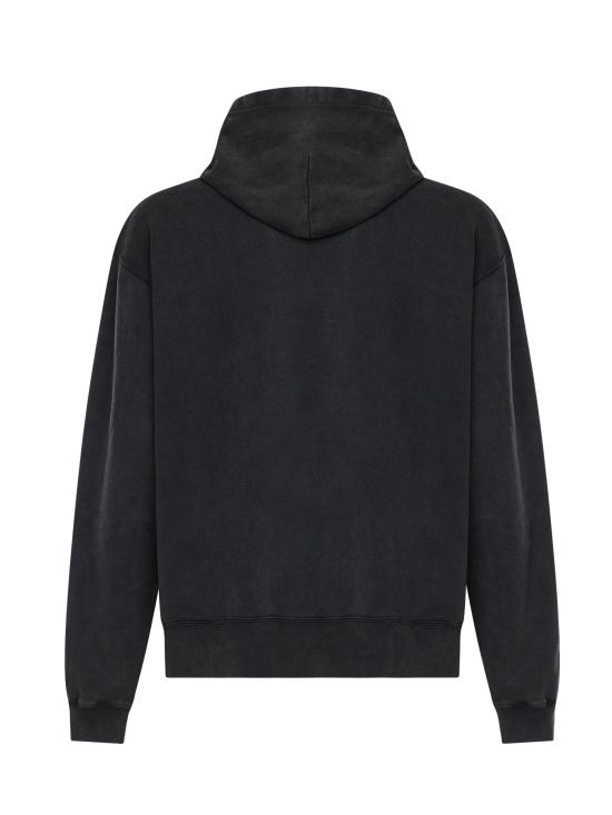 26SS 발렌시아가 워시드 크레용 루프 오버사이즈 후드티셔츠 858143 TTVN69034 Black - BALENCIAGA