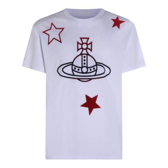 26SS 비비안웨스트우드 반팔 티셔츠 3G010056J00B9A401 White